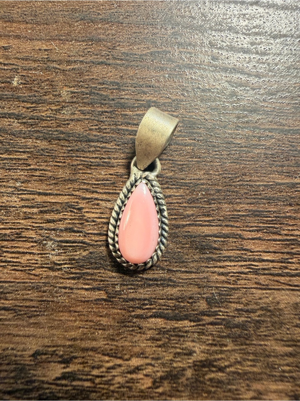 Stearling silver pink conch pendant